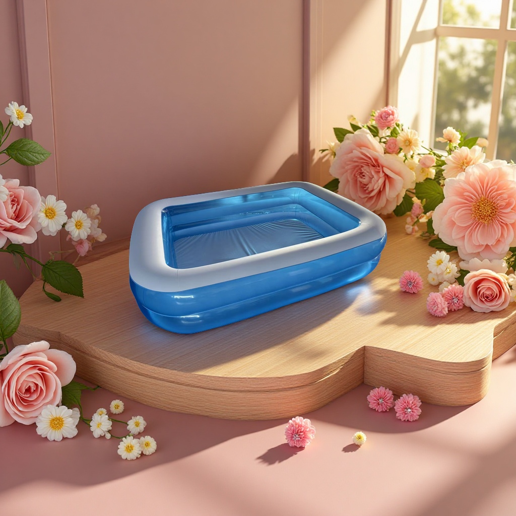 Inflatable water pool, children's family outdoor foldable leak-proof large summer water play toy, portable inflatable swimming pool Specification image