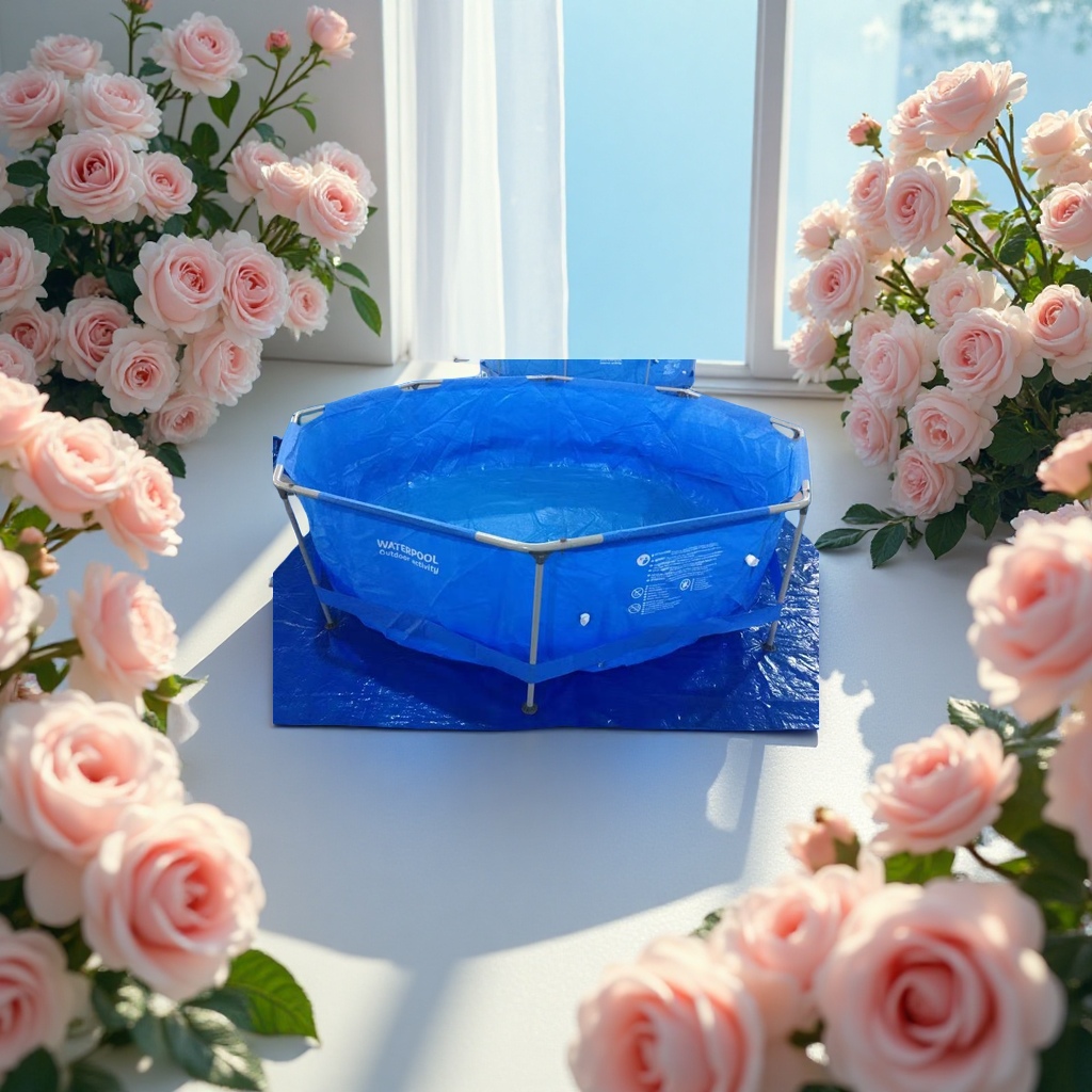 Inflatable water pool, children's family outdoor leak-proof thickened large summer water play toy, baby water play pool, foldable Specification image