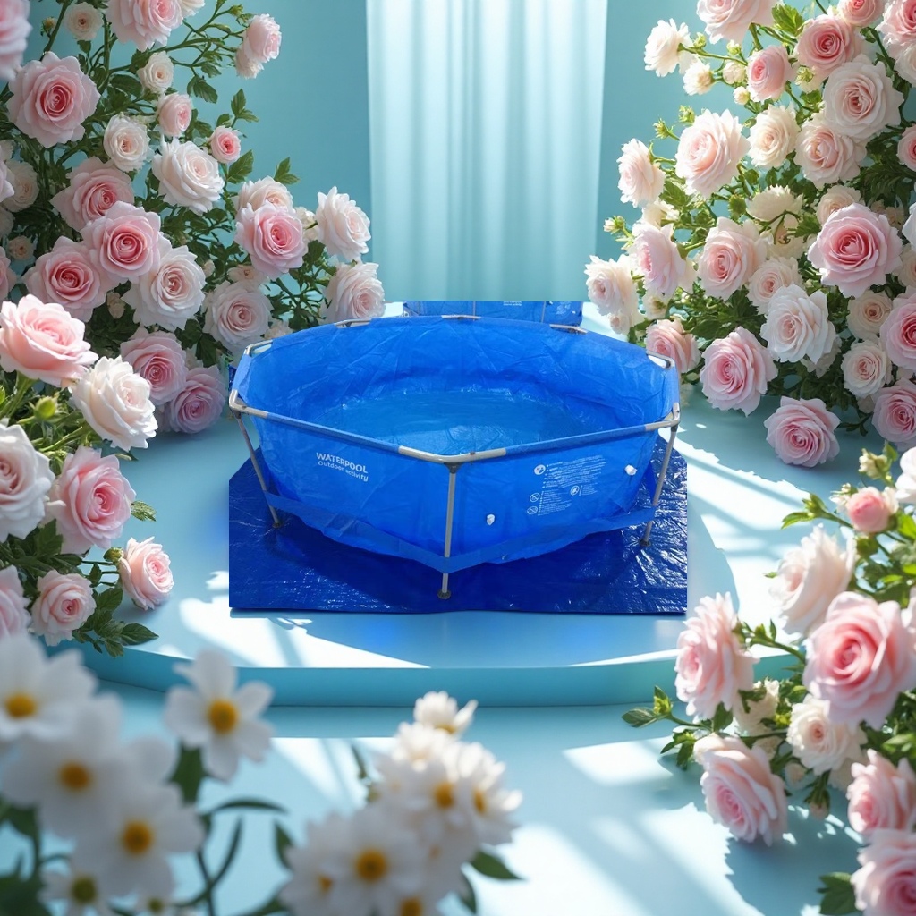 Inflatable water pool, children's family outdoor leak-proof thickened large summer water play toy, baby water play pool, foldable