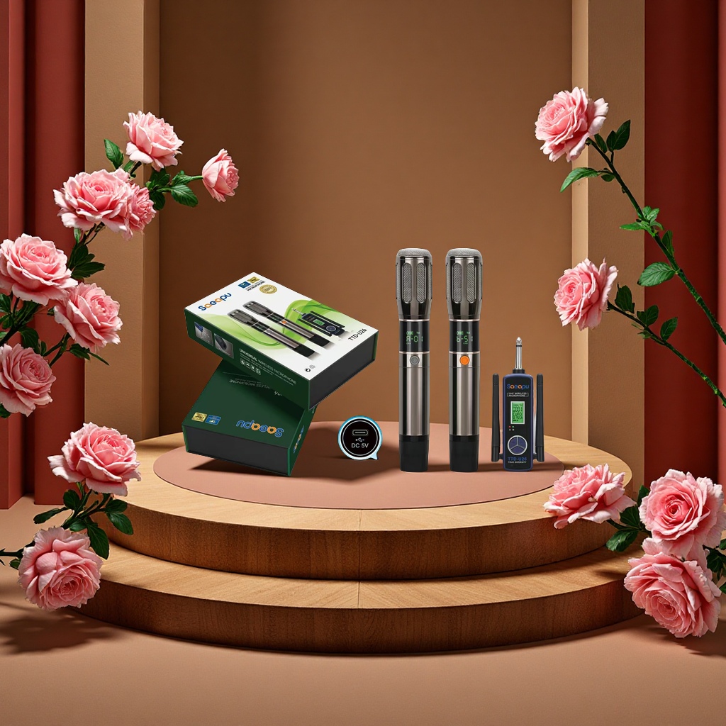 跨境电商热销万能无线麦克风便携高清音质适用多场景无线话筒