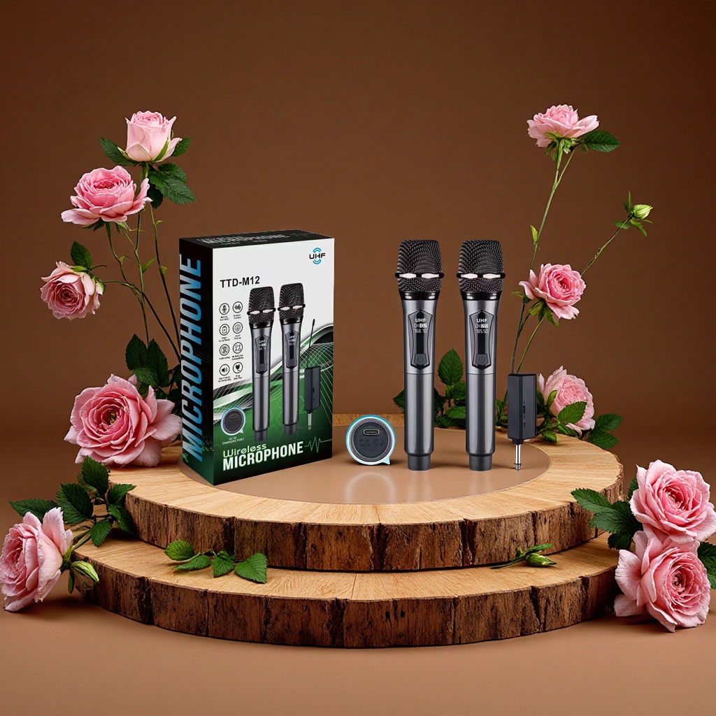 跨境电商热销万能无线麦克风便携式高清音频适配多场景无线传输