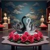 Couple swans, a hundred years of good marriage, high-temperature ceramic handcrafted ceramic handicrafts Specification image