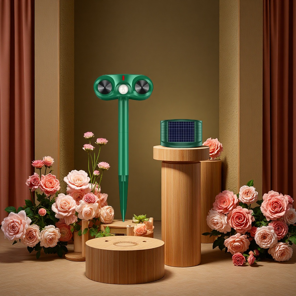 Solar-powered electronic ultrasonic cross-border foreign trade rat repellent, cat, dog and bird animal repellent, pest control, environmentally friendly and non-toxic