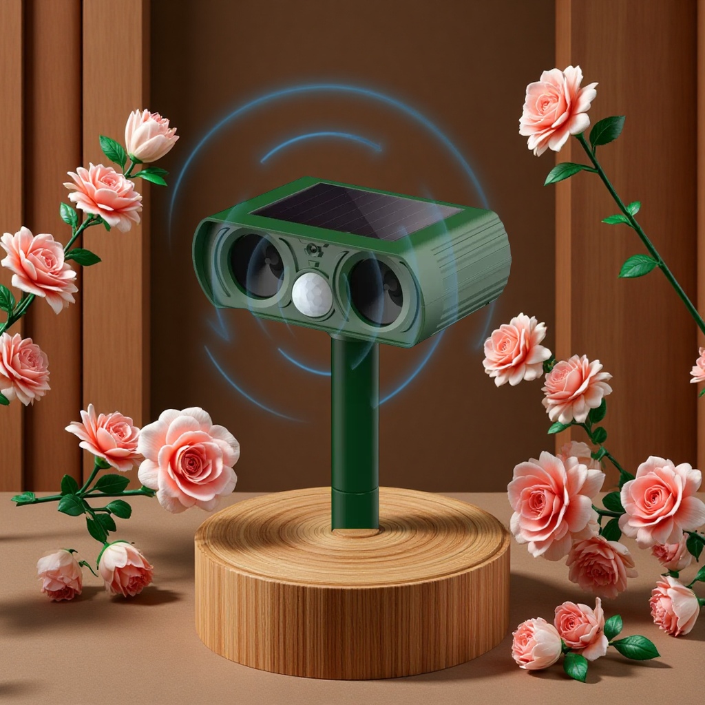 Solar-powered electronic ultrasonic cross-border foreign trade rat repellent, cat, dog and bird animal repellent, pest control, environmentally friendly and non-toxic details Picture