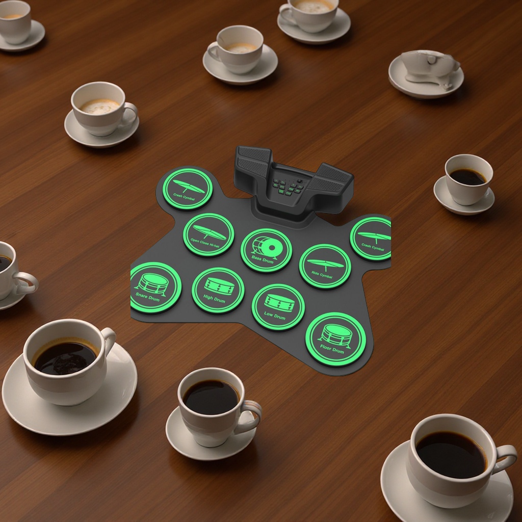 WERSI手卷电子鼓蓝牙架子鼓内置锂电带喇叭便携式电子打击乐器