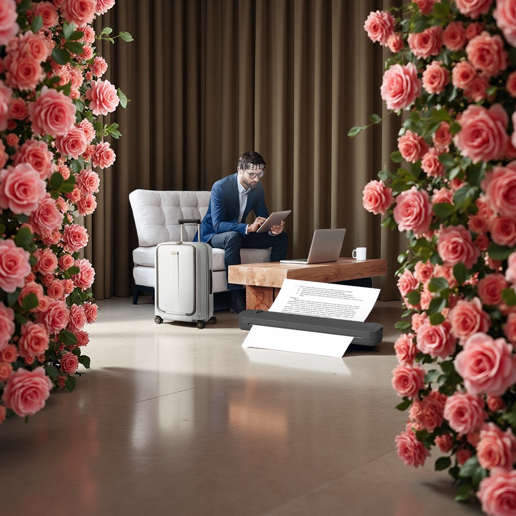 A new portable thermal printer for home use, featuring wireless Bluetooth, smart and ink-free student test papers Item Picture