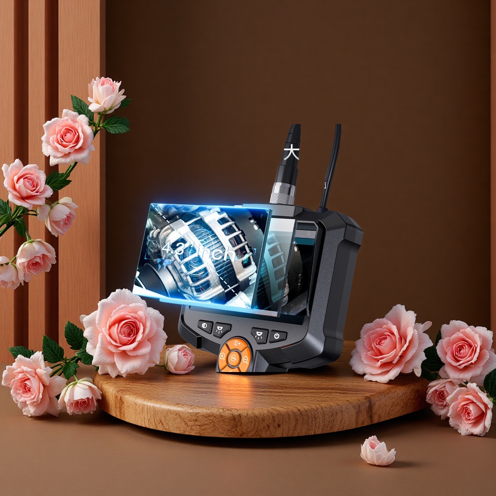 业内高清带屏手持便捷式汽车检测仪管道摄像头管道窥镜多功能检测工具