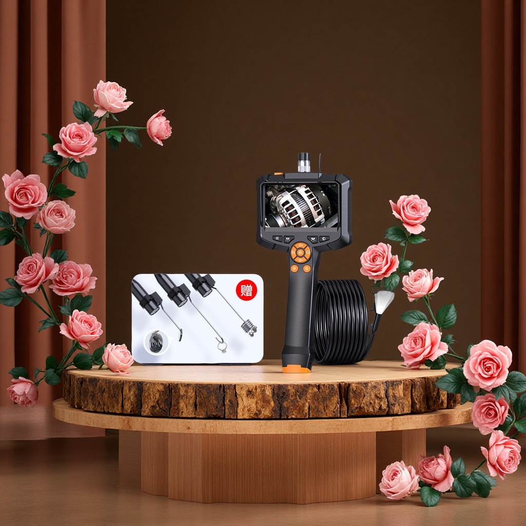 The industry's high-definition, screen-equipped handheld portable car inspection instrument, pipeline camera, pipeline peeping mirror, and multi-functional inspection tool Item Picture