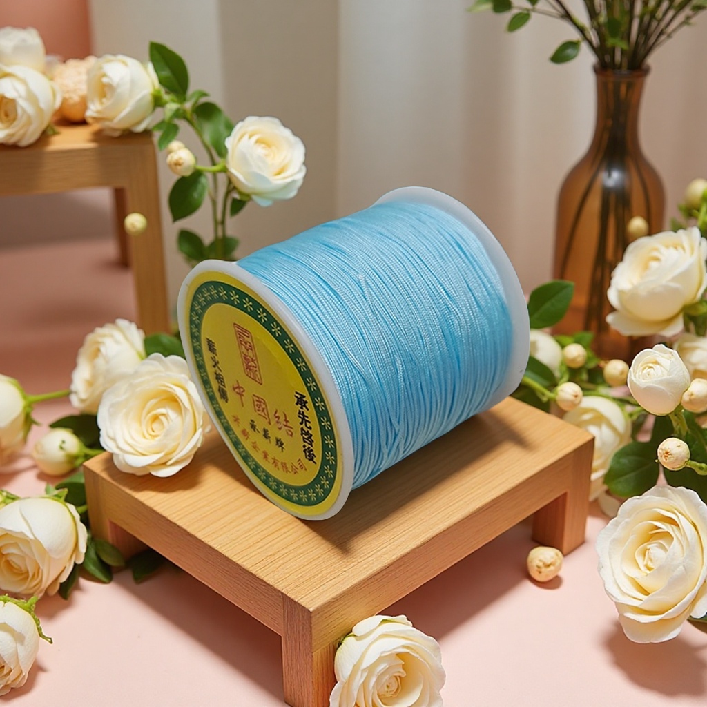 72 Jade Thread, a high-strength hand-woven thread, is a weaving material for DIY handicrafts. It is a fine thread with a length of approximately 95 meters Specification image