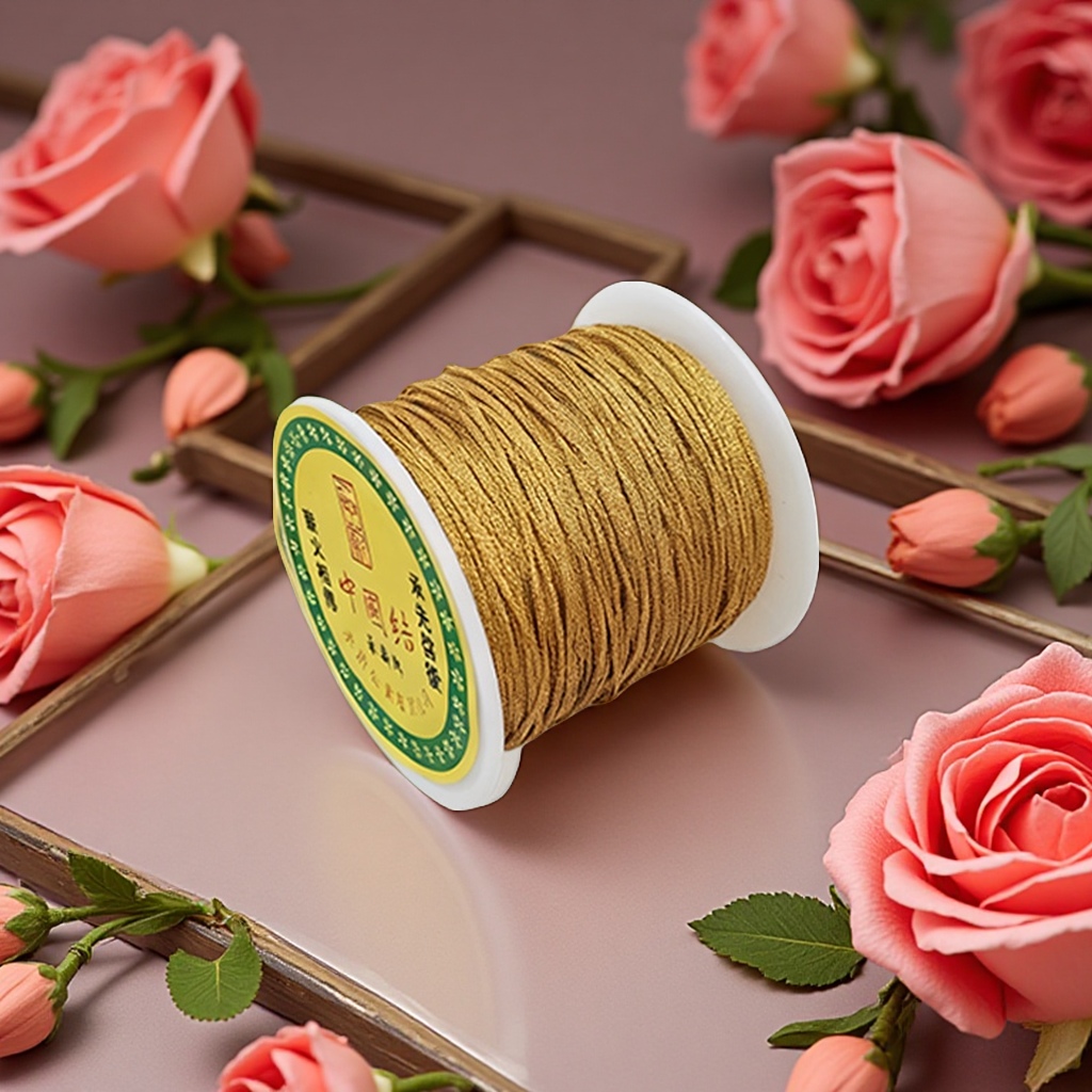 Gold thread, 3-strand, 6-strand, 9-strand, 12-strand lanyard connection, pearl and jade thread, cotton thread Specification image