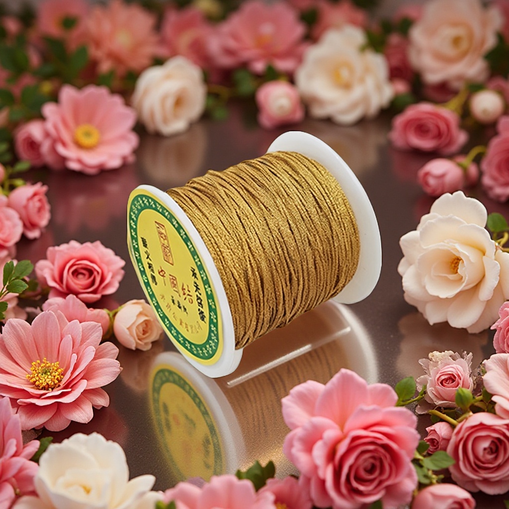 Gold thread, 3-strand, 6-strand, 9-strand, 12-strand lanyard connection, pearl and jade thread, cotton thread details Picture