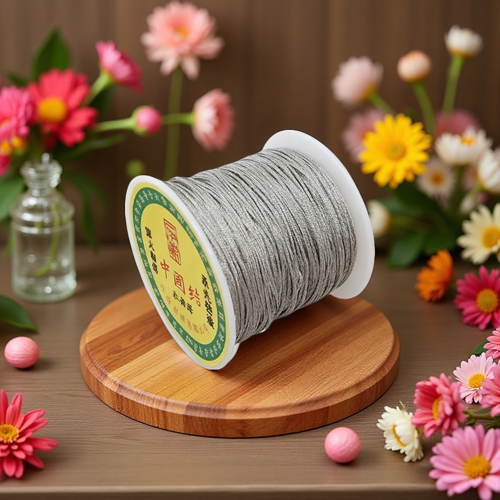 Silver thread, 3-strand, 6-strand, 9-strand, 12-strand lanyard connection, pearl and jade thread, cotton thread Specification image