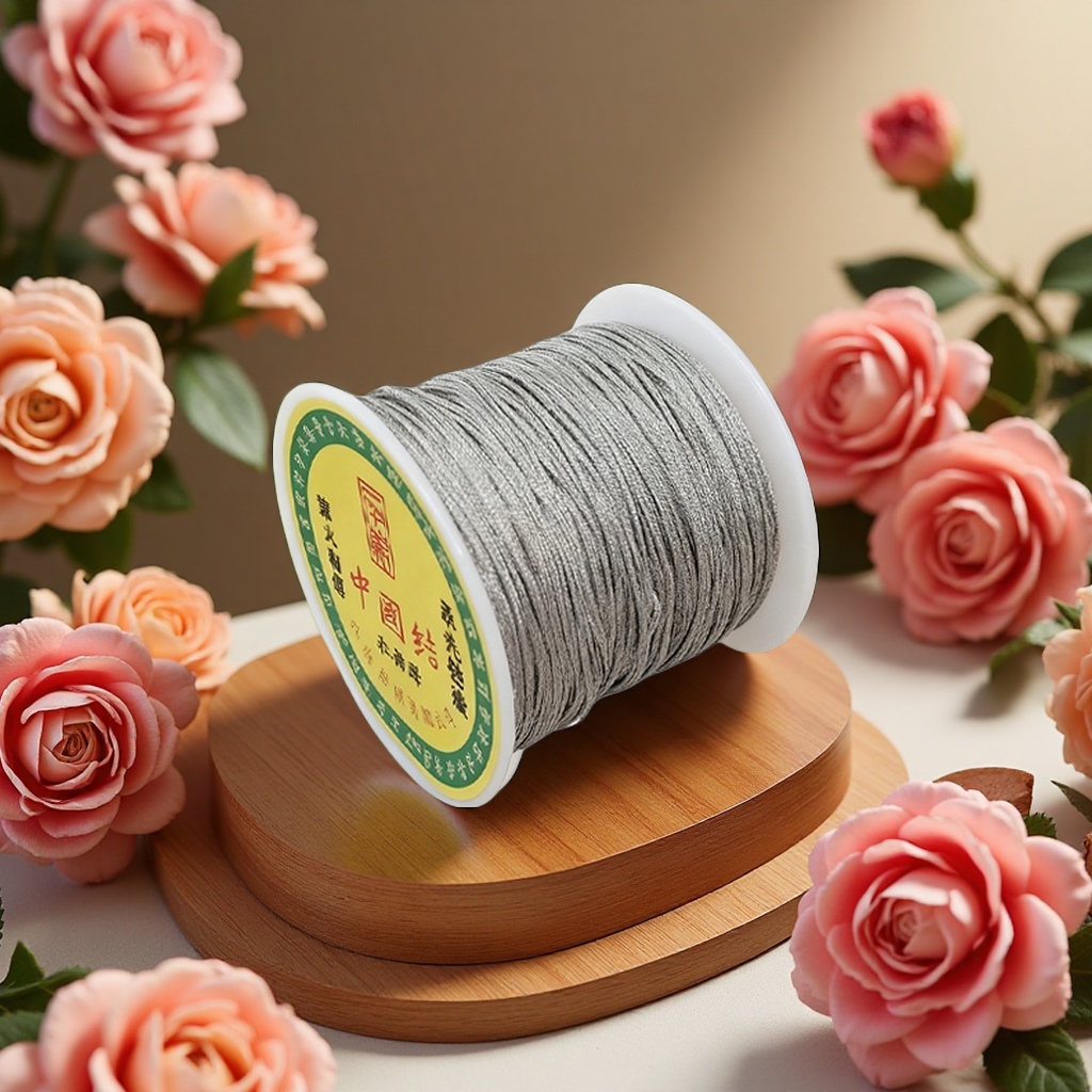 Silver thread, 3-strand, 6-strand, 9-strand, 12-strand lanyard connection, pearl and jade thread, cotton thread details Picture