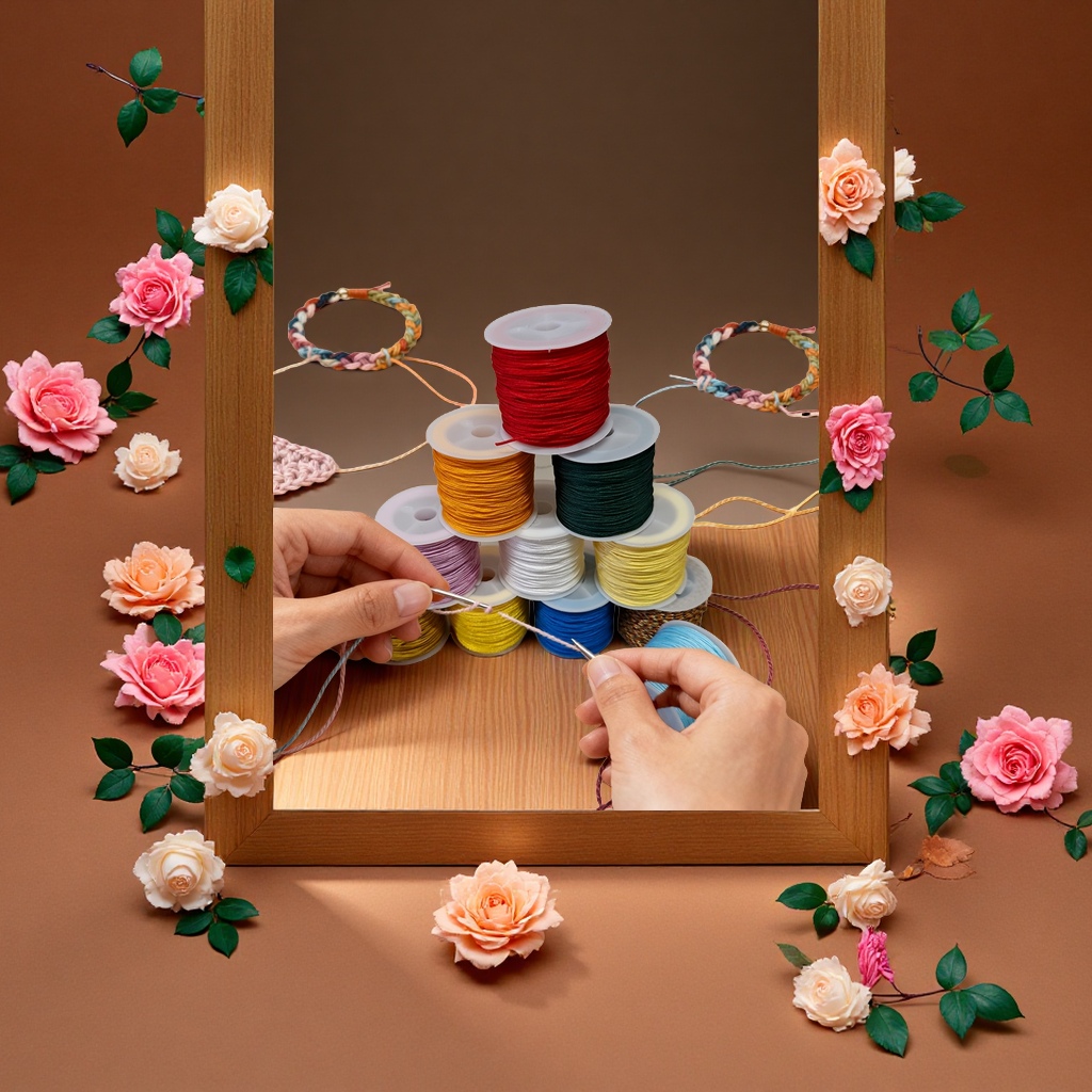 There is a hand-woven lanyard of No. 72, approximately 40 meters long, made of jade and cotton thread