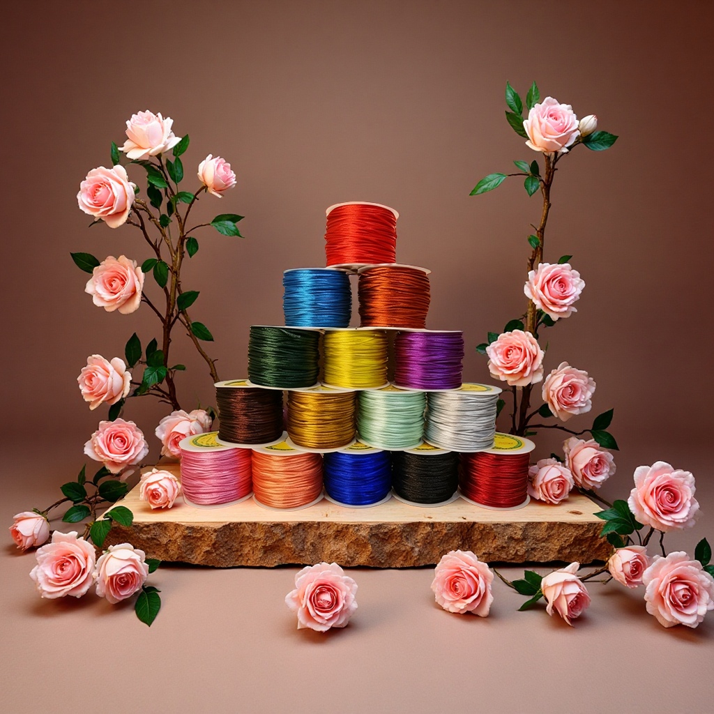 Korean Silk No. 6 90-meter lanyard, made of jade and cotton thread