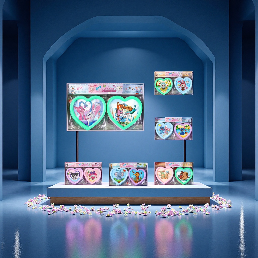 钻石画卡通儿童DIY珍珠画创意手工贴画装饰礼物趣味益智作品