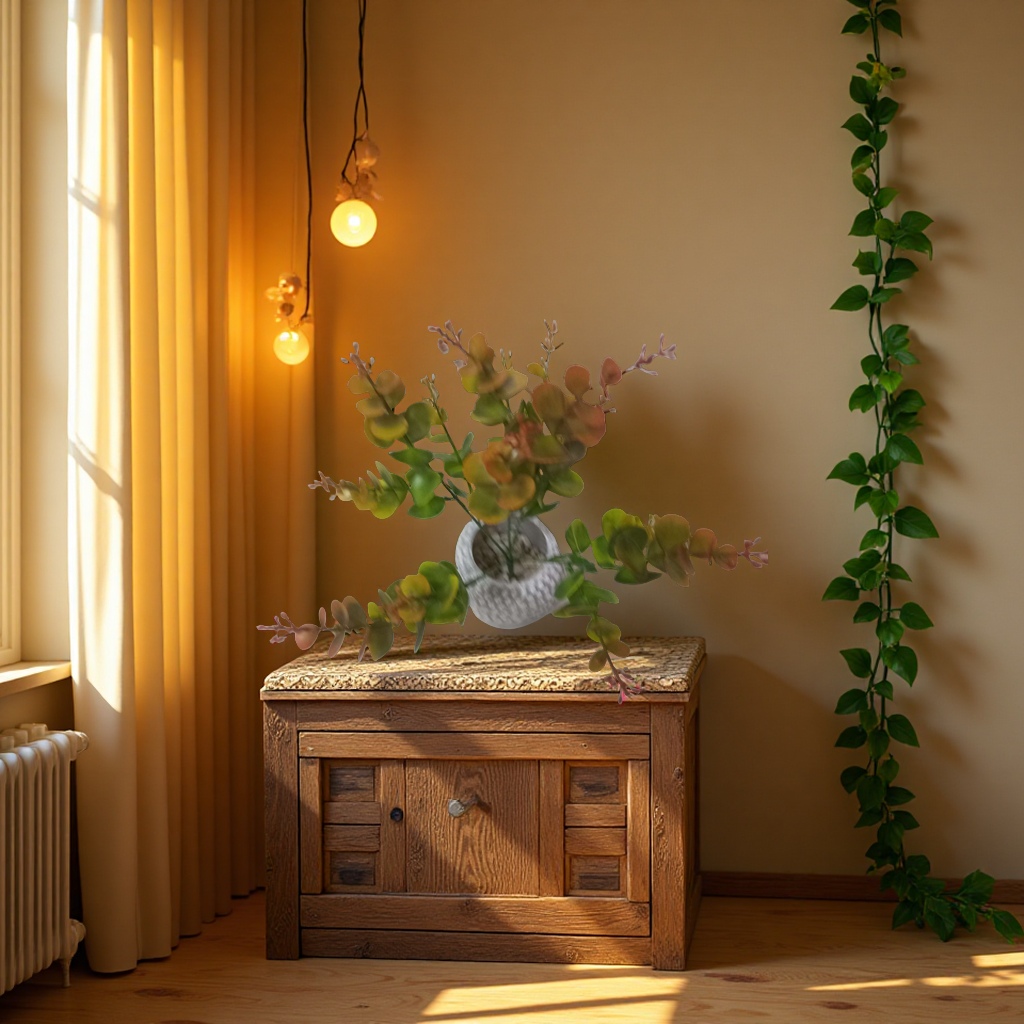 Artificial wisteria flower, rattan weaving decorative items, artificial rattan sunflower hedges, home ornaments and decorative materials Application Scenario