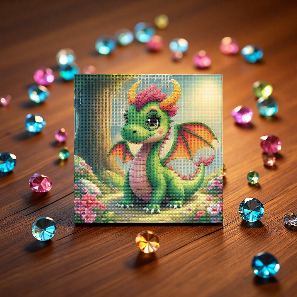 创意钻石画卡通DIY珍珠贴画儿童手工装饰彩绘拼图闪亮装饰品