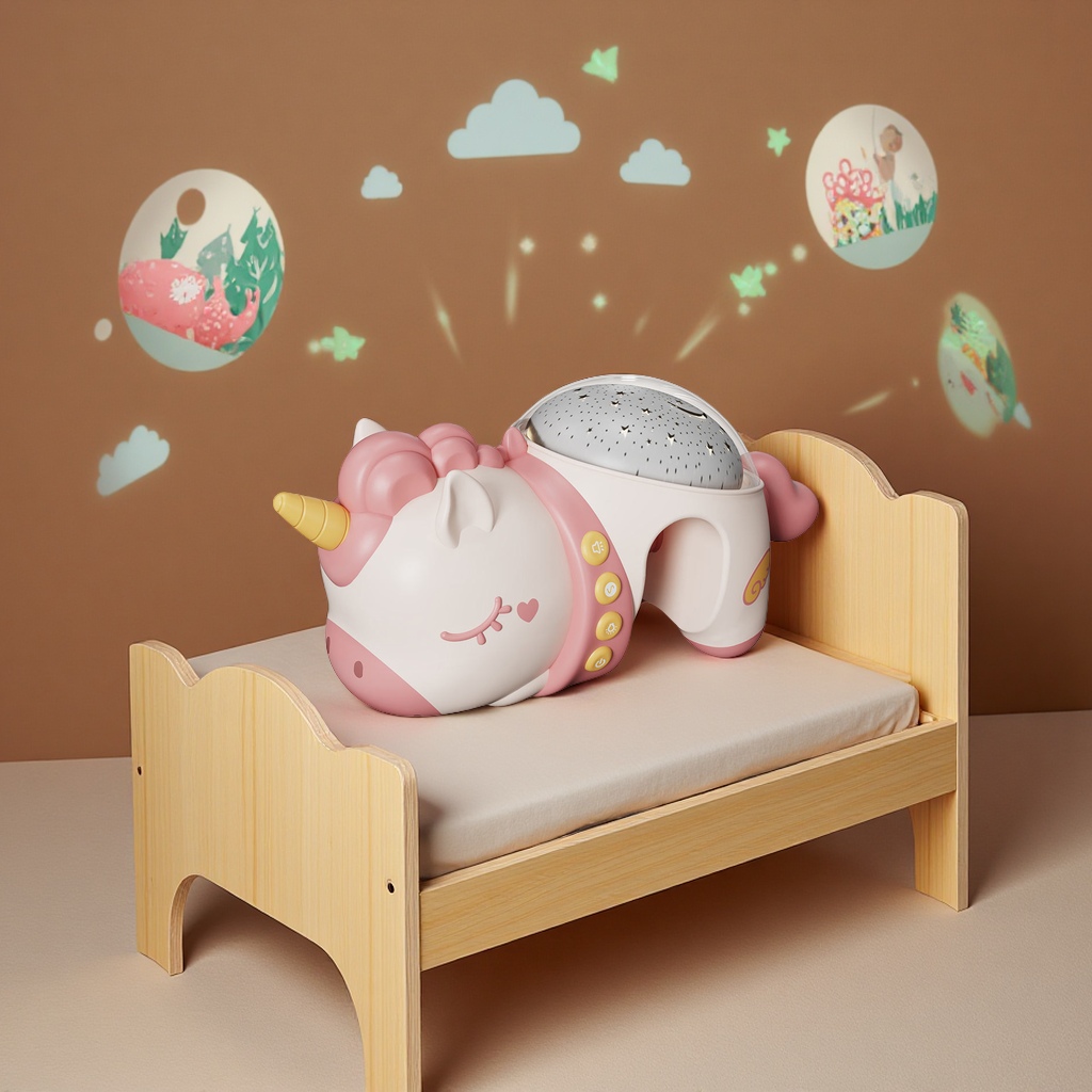 Cross-border infant early education toys, sleeping projection lamp, cartoon animal night light, bed bell simulation model, infant and toddler soothing lamp Item Picture