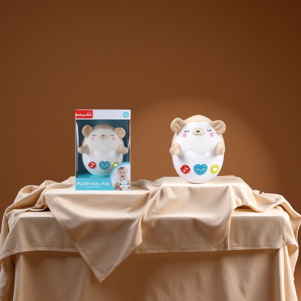 Cross-border infant and toddler audio-visual shaking music soothing doll educational early education plush fabric doll gift mascot Application Scenario