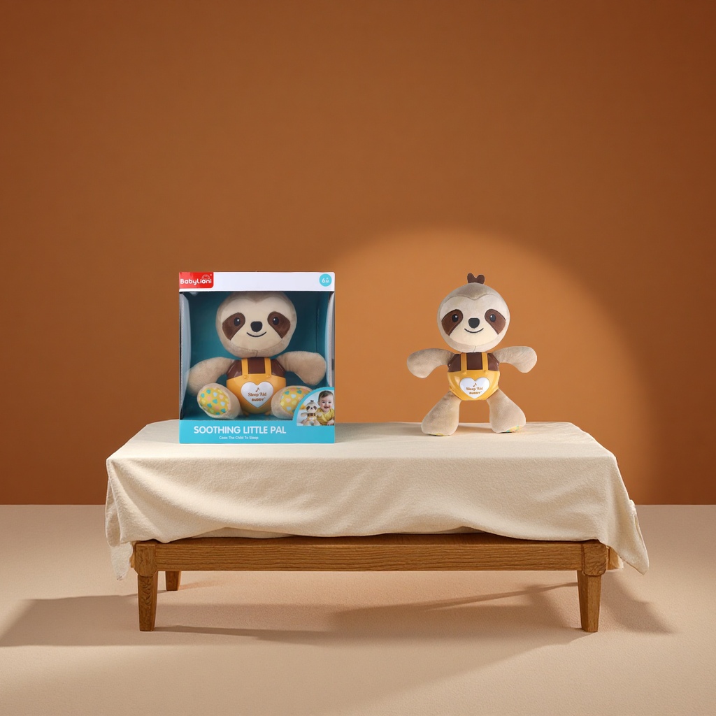 Cross-border infant and toddler audio-visual shaking music soothing doll educational early education plush fabric doll gift mascot Item Picture