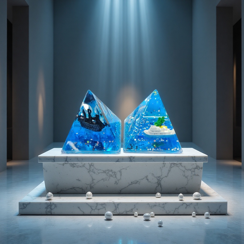 海洋金字塔笔筒摆件创意摆件