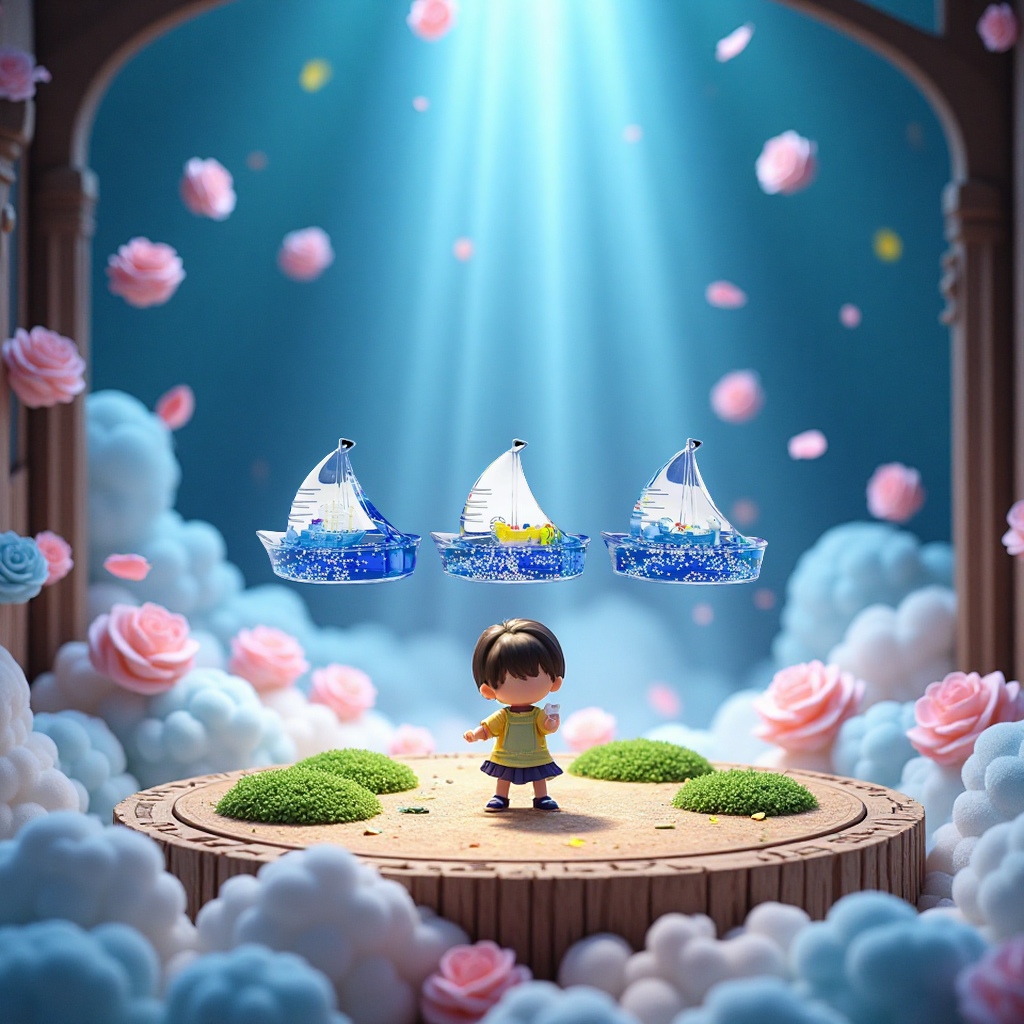 帆船摆件彩船系列摆件笔筒摆件创意摆件详情图1