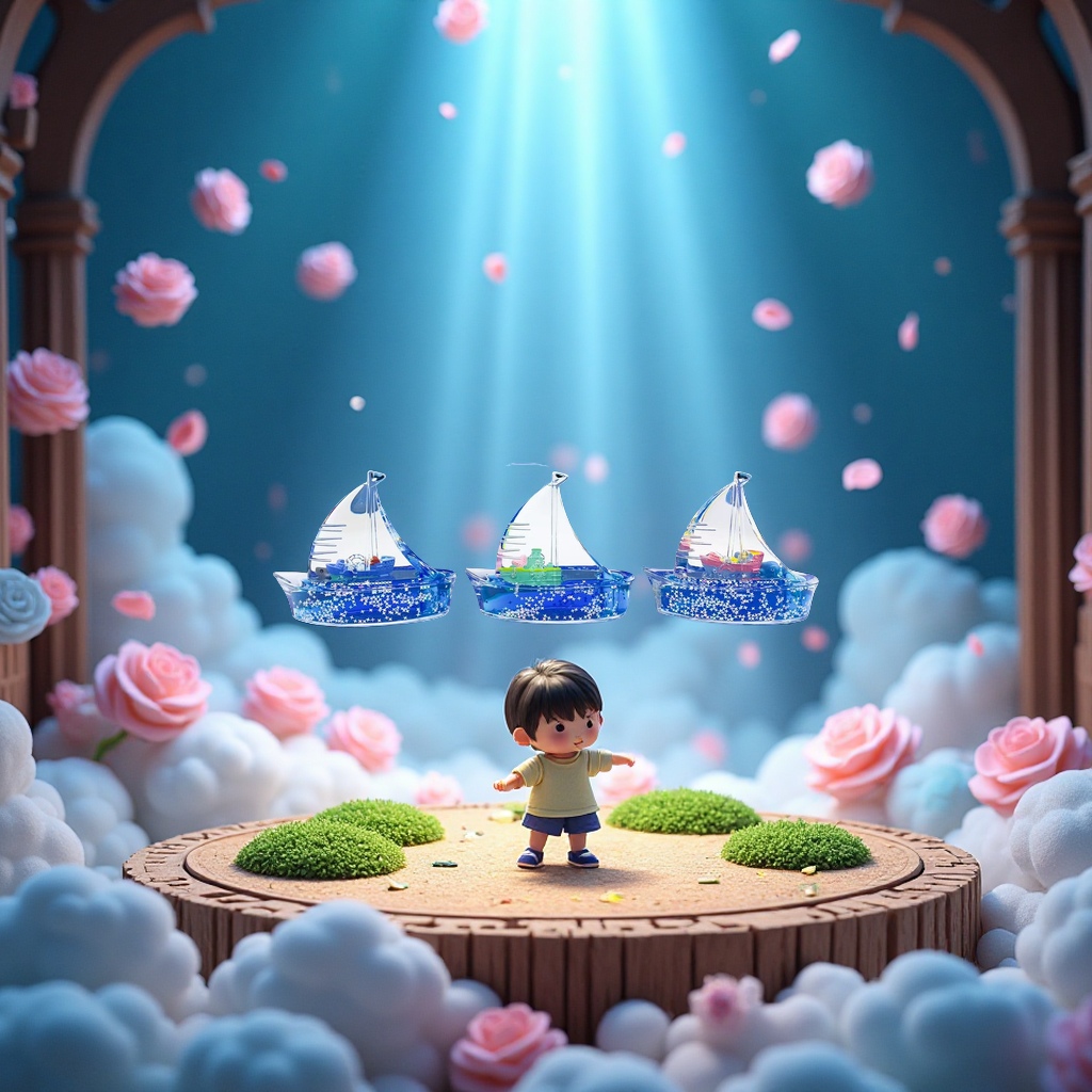 帆船摆件彩船系列摆件笔筒摆件创意摆件详情图2