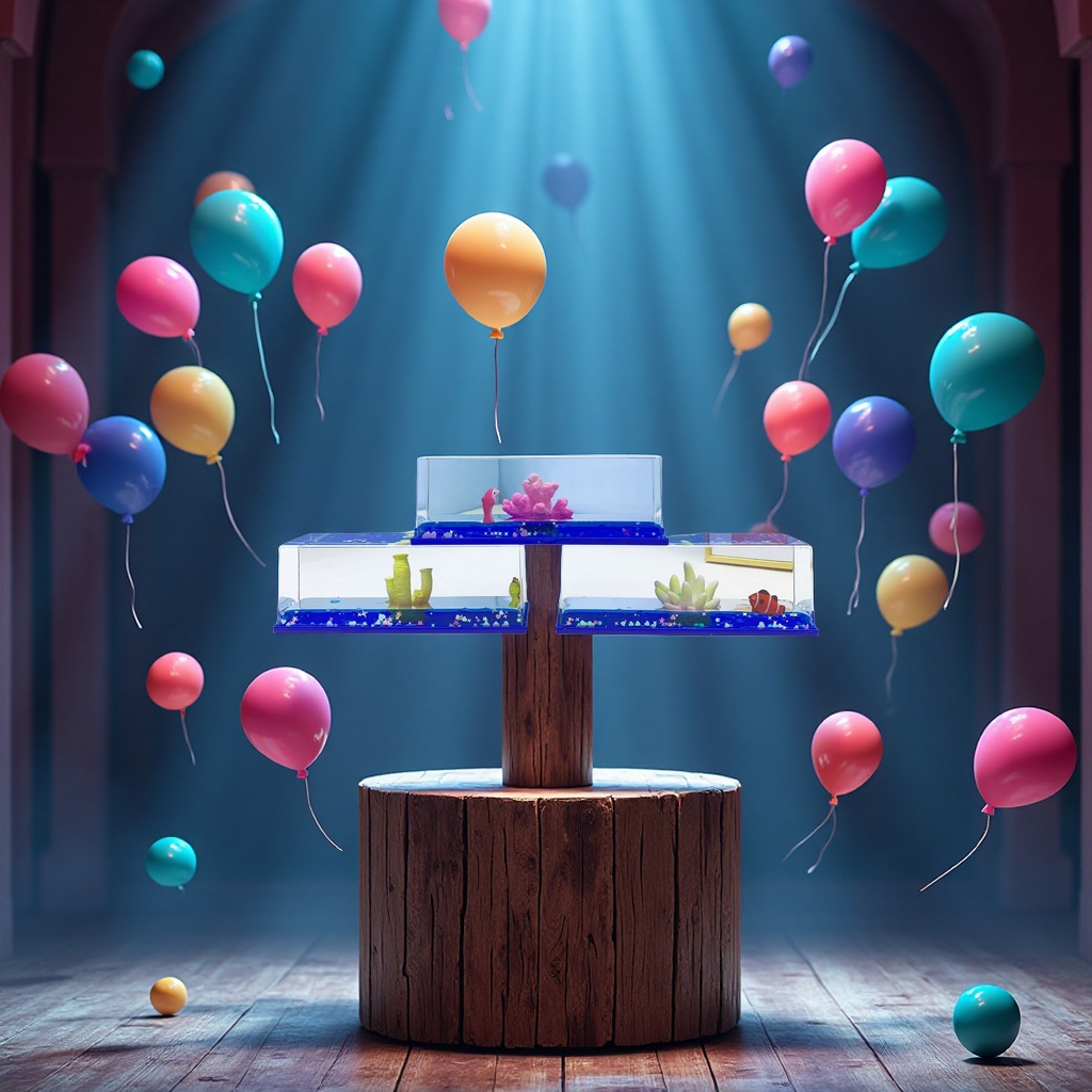 海洋系列大号长方浪摆件桌面摆件