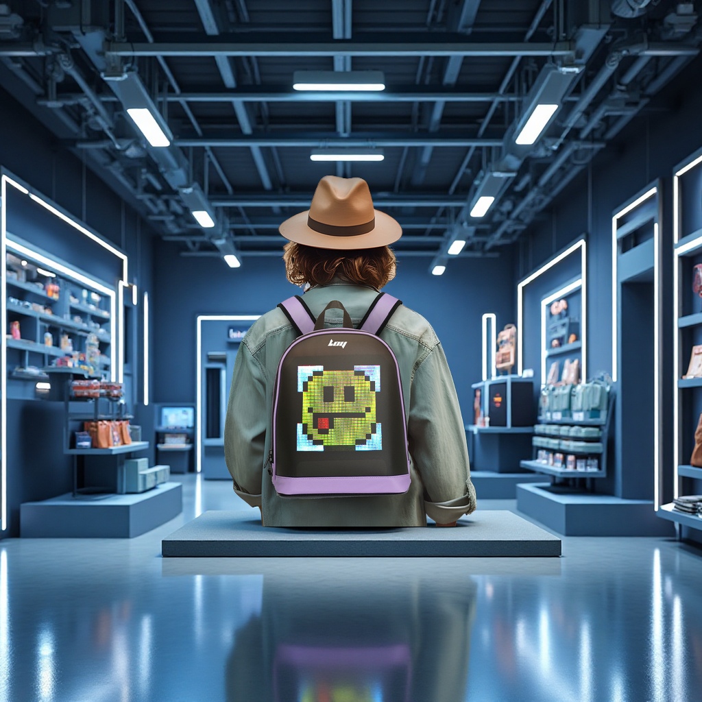 LOY custom LED backpack, casual outdoor display screen, advertising, shoulder sports backpack, original manufacturer, sports outdoor bag Specification image