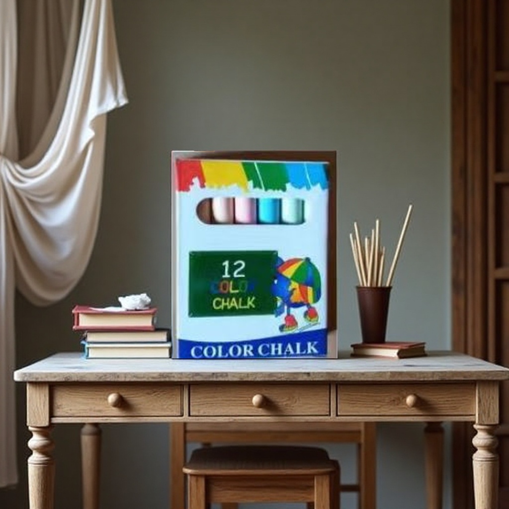 粉笔黑板专用套装学生教学写字划粉白色粉笔多彩粉笔组合装