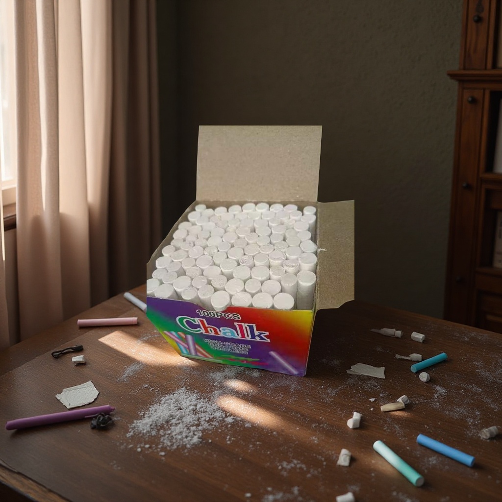 粉笔黑板专用套装学生教学写字划粉白色粉笔组合实用便携