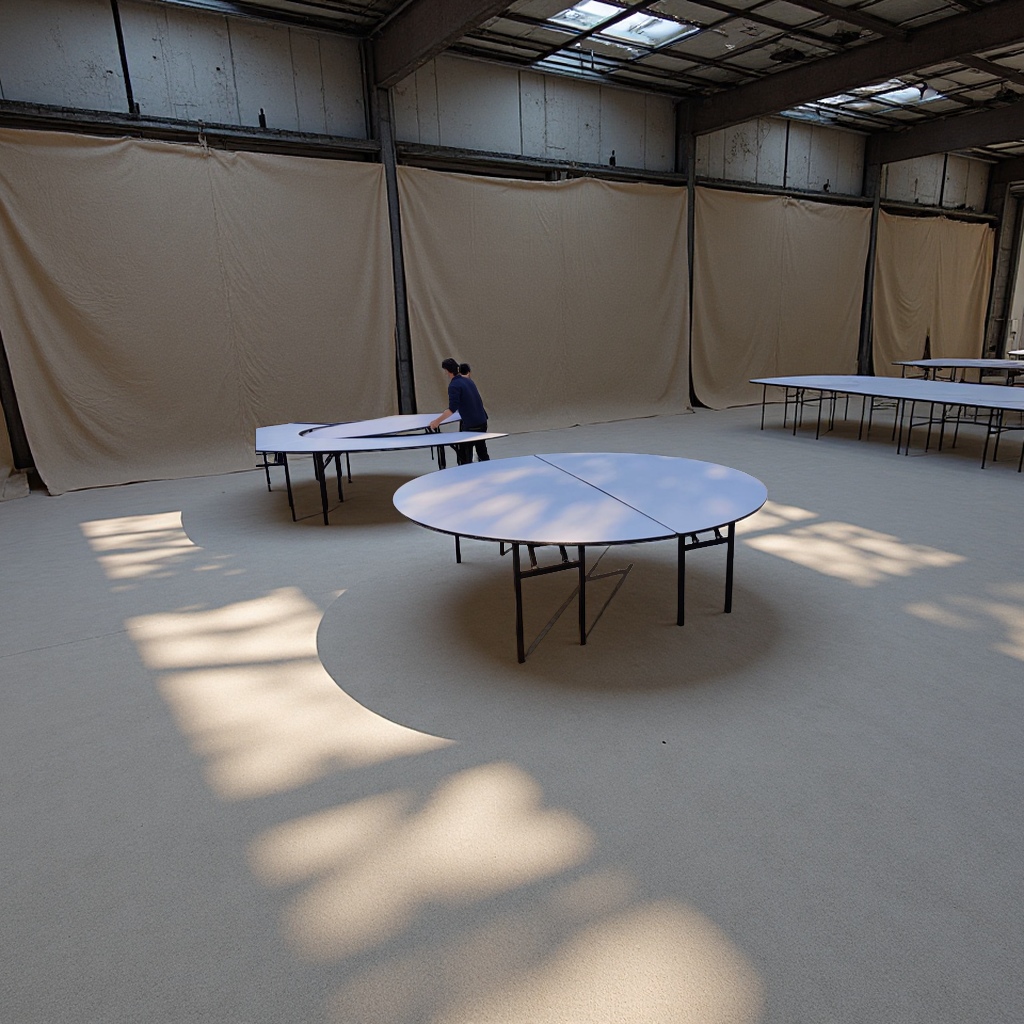 Star Factory wholesale hotel banquet large round tables, wedding halls, conference halls, restaurants, folding black table frames, home decoration building materials, restaurant furniture details Picture