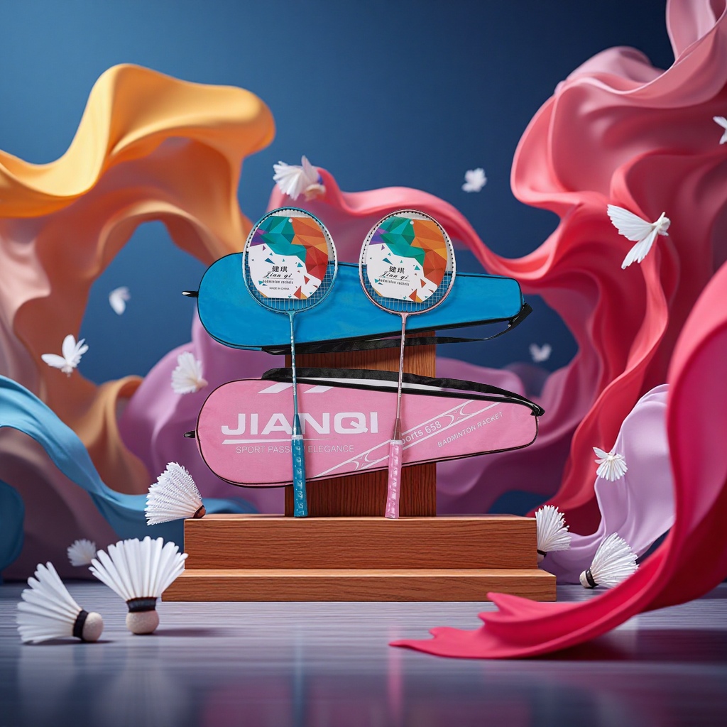 Professional badminton rackets, lightweight and durable sports rackets, competitive training rackets, sports Application Scenario