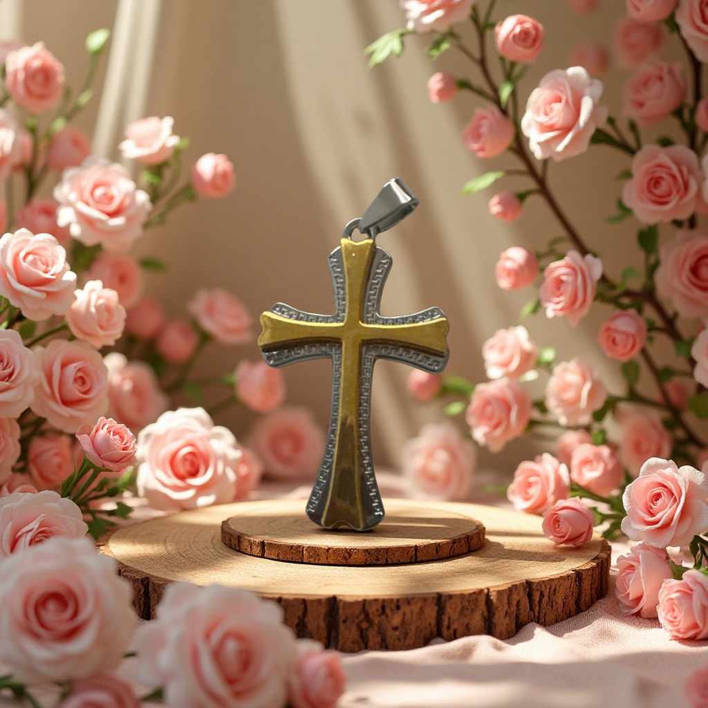 十字架女款合金材质吊坠