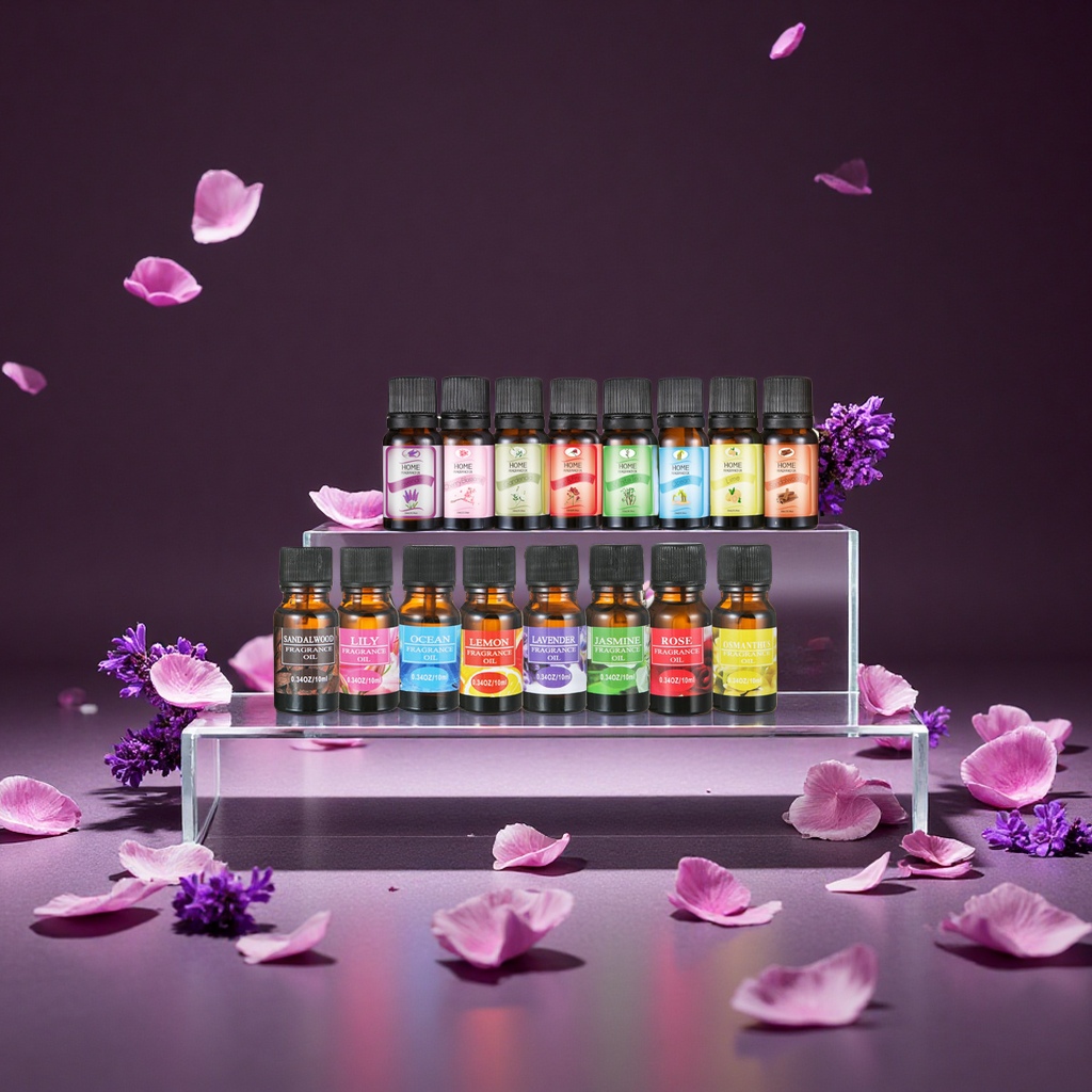 跨境款香薰精油加湿器用扩香石水溶性薰衣草迷迭香玫瑰纯植物精油