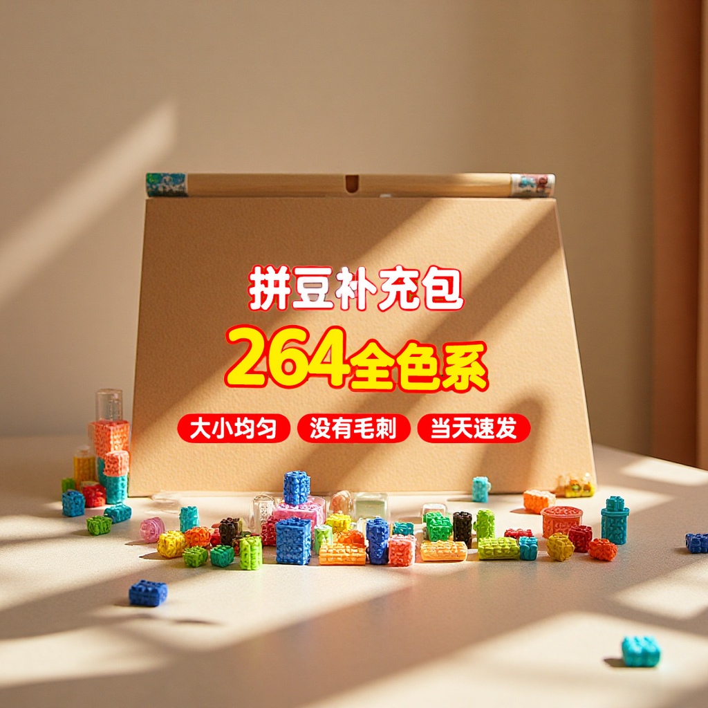Wholesale of DIY three-dimensional jigsaw puzzle materials, including 1000 pieces of Jigsaw bean fusion beans in a 2.6MM bag