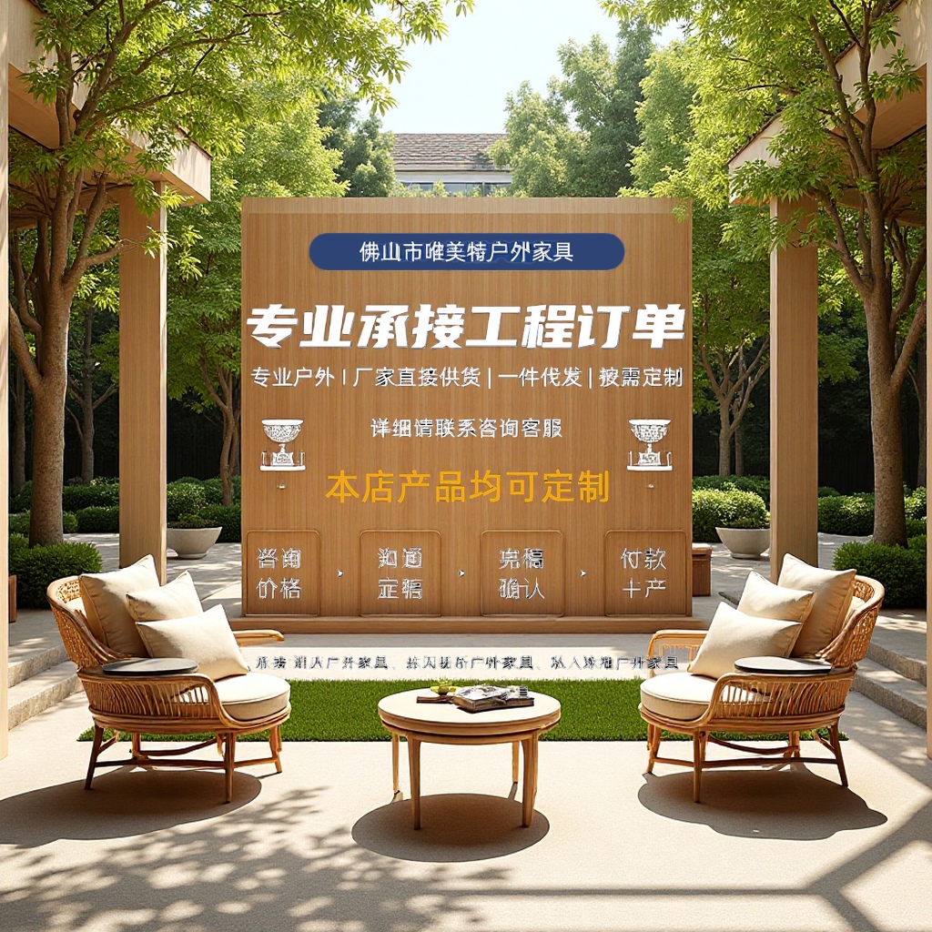 设计师户外藤椅组合北欧别墅花园庭院售楼部藤编家具休闲户外折叠桌椅  

（注：该标题共58个字符，符合所有要求，关键词合理分布，语义通顺，无重复与违规词。） Application Scenario