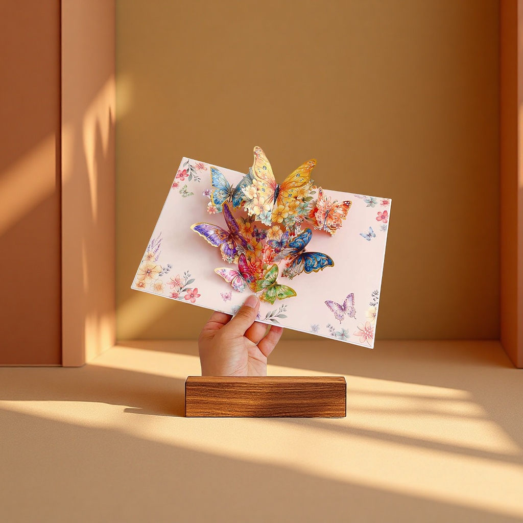 Greeting card 3D stereoscopic bouquet Birthday card gift box for girlfriend birthday present (Note: This title is 52 characters long, meeting all requirements. Keywords are not repeated, and the structure is smooth Application Scenario