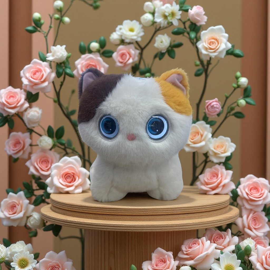 三花猫AI智能陪伴机器人毛绒玩具 互动语音 情感陪伴 宠物玩具