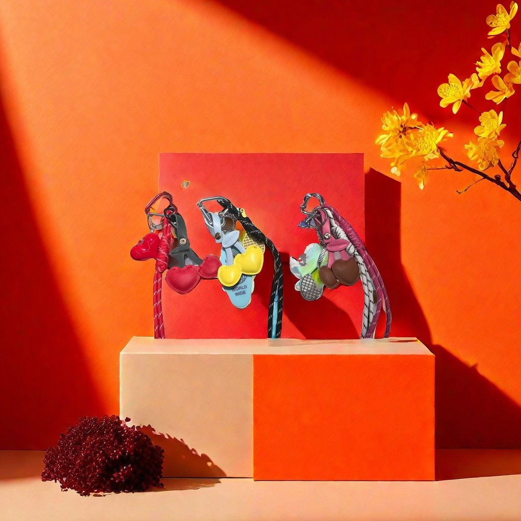 熊猫挂件车钥匙壳钥匙扣车用钥匙链 便携防丢车载装饰品