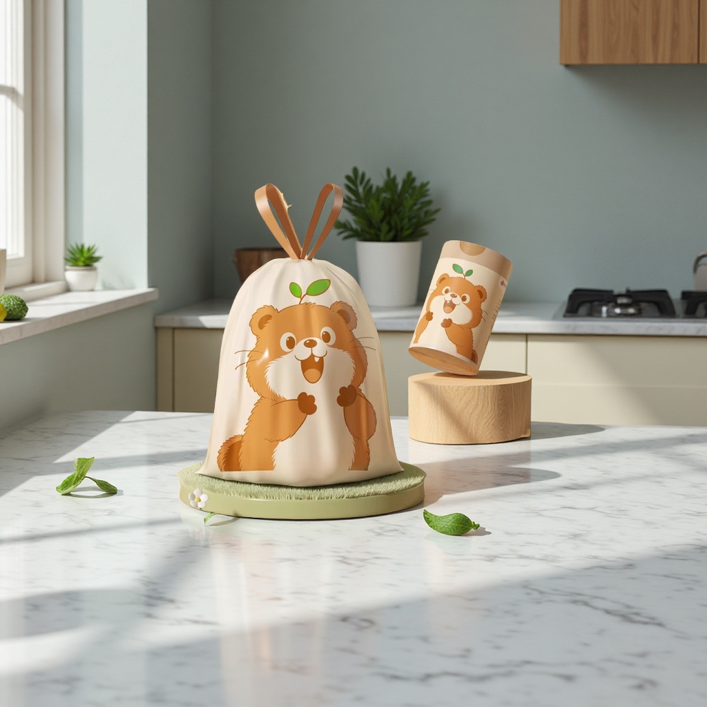 免撕加厚手提垃圾袋家用特厚大号印花塑料袋卧室厨房专用