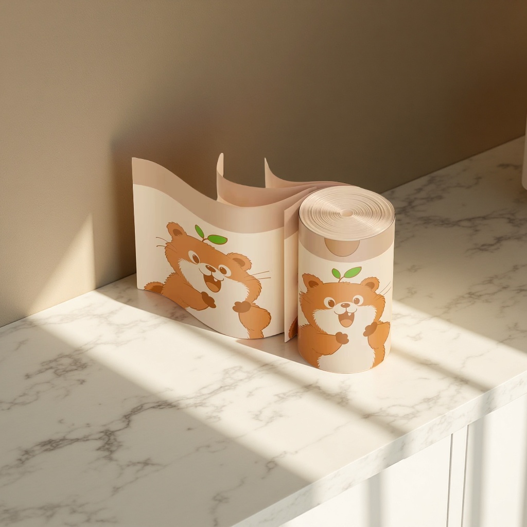 Tear-free thickened hand-held garbage bags, household extra-thick large-sized printed plastic bags, specially designed for bedrooms and kitchens details Picture