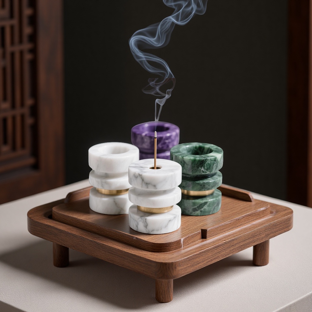 Customized natural crystal raw stone line incense ornaments, crystal crushed stone offerings for Buddha incense burners, jade and crystal ornaments, handicrafts, gifts, crystal handicrafts Specification image