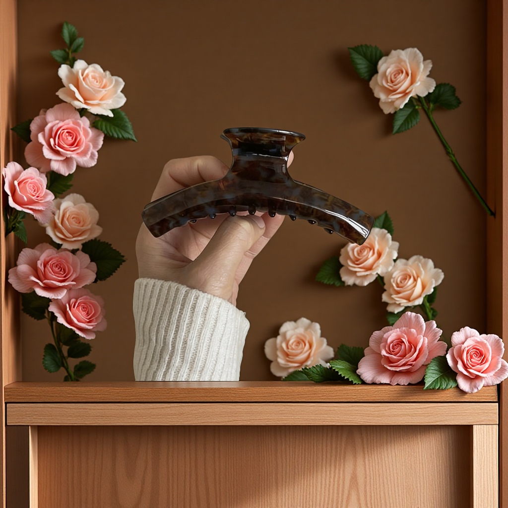 法式复古醋酸抓夹 时尚发饰 简约设计 优雅造型