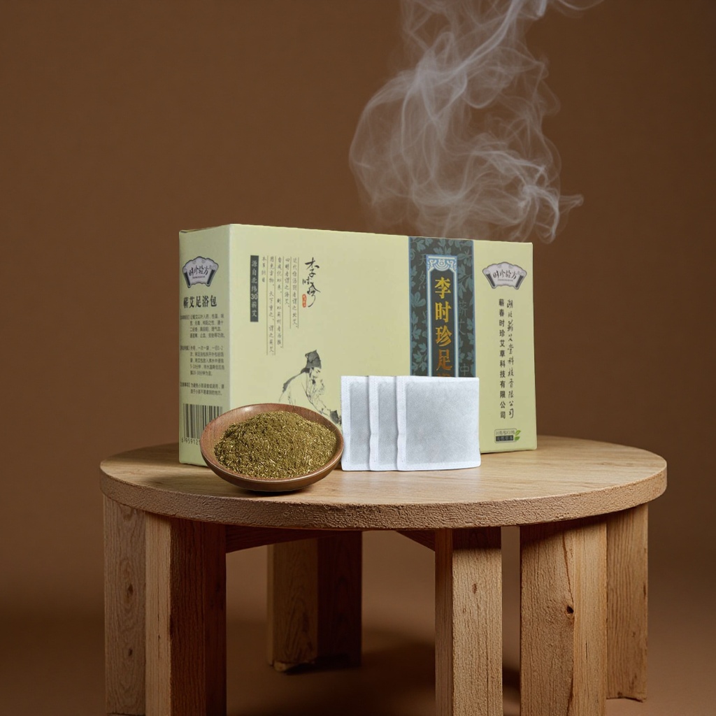 屏幕截图《李时珍足浴包》促进血液循环，缓解疲劳，改善睡眠质量驱寒湿。细节图