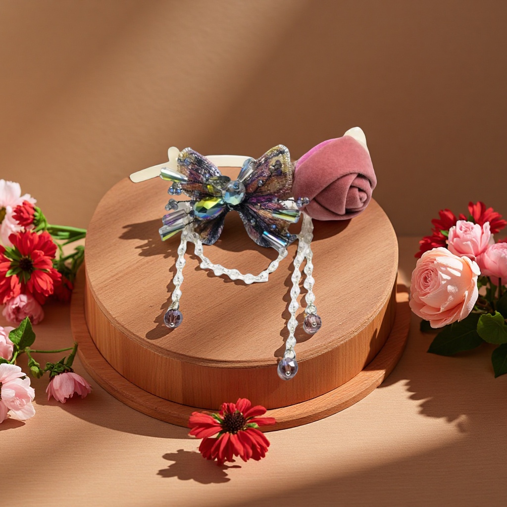 Headwear, girls' hair accessories, fashionable hair clips, simple hair bands, hair accessory sets, Korean style trend details Picture