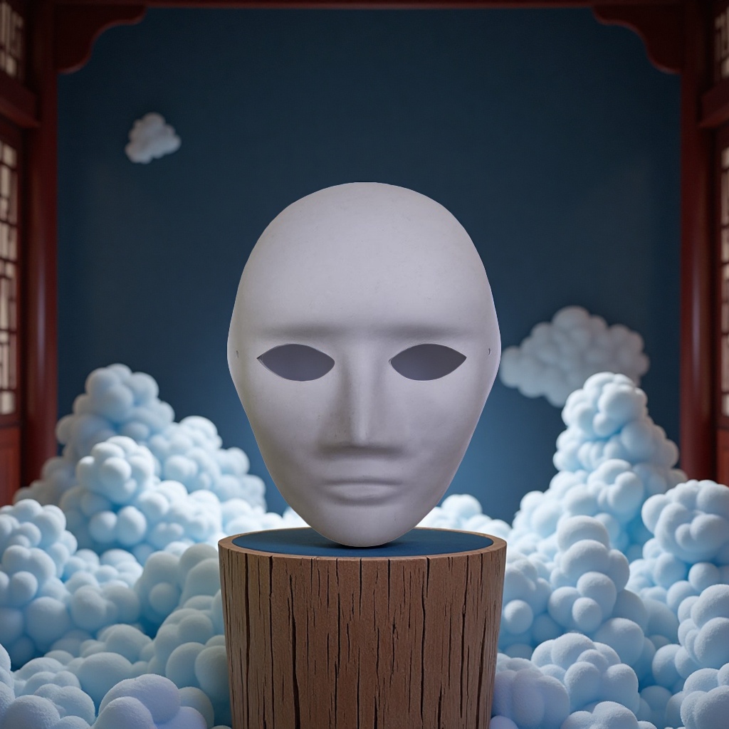 各种白胚纸浆面具工艺品学习办公用品玩具DlY材料配件