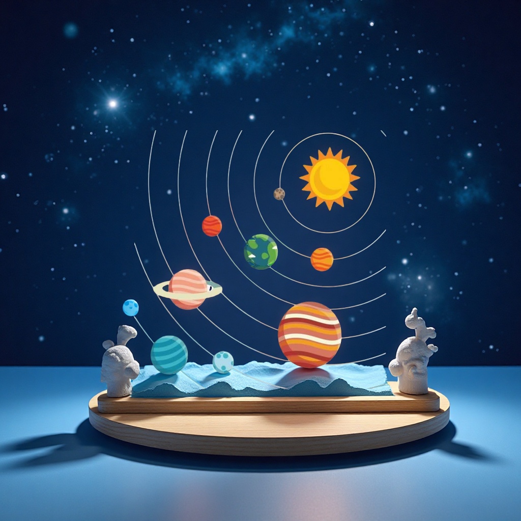 泡沫太阳宇宙九大行星学习文化用品白胚细节图