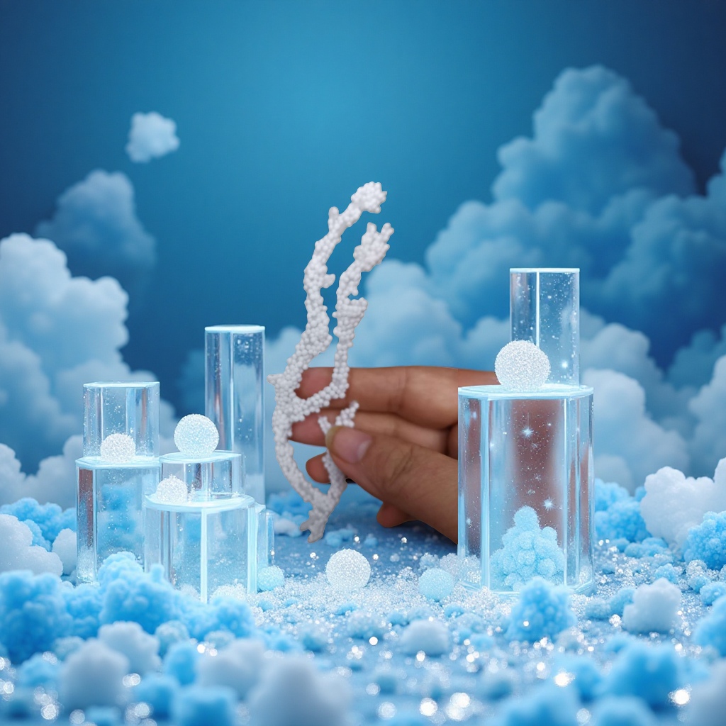 史莱姆0.6-0.8㎜细小泡沫粒子白底实物图